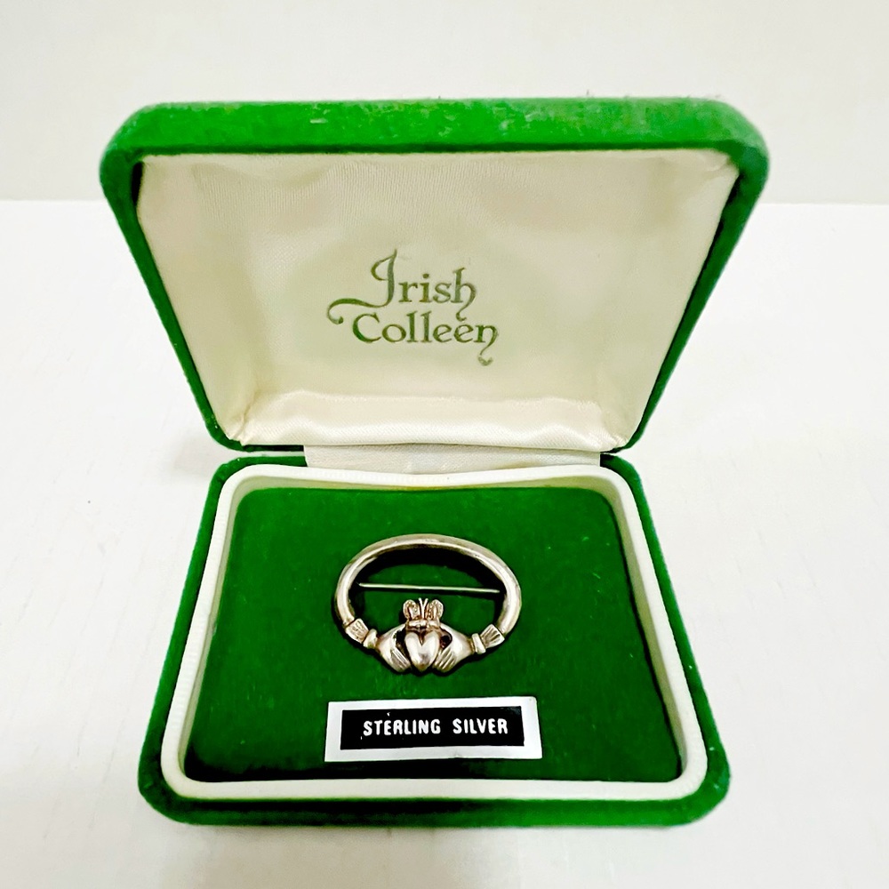New Irish Collection Sterling Silver Heart Pendant Pin